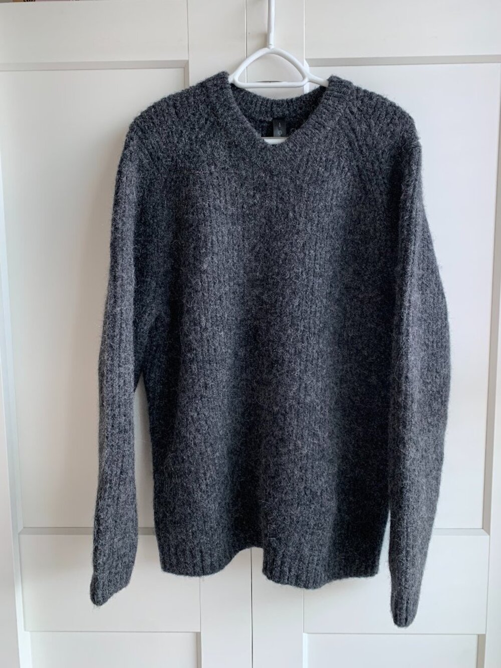 Lululemon alpaca wool-blend crewneck sweater heathered asphalt grey Men's size L